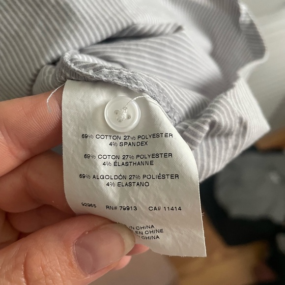 Gray and white pinstripe maternity top - Picture 5 of 5